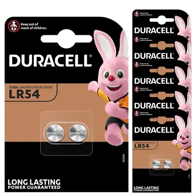 Duracell LR54 LR1130 V10GA Button Cell Batteries X 12 **Long Expiry** • £7.49