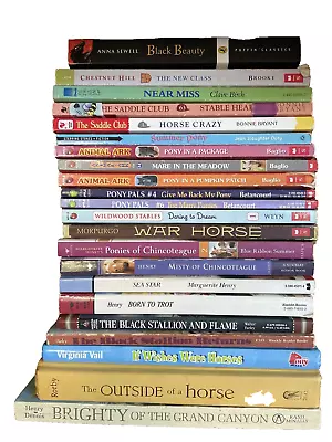 Lot 22 Chapter Books All Horses Equine Misty Saddle Club Classics Youth YA Pbs • $29.99