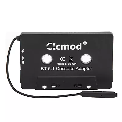 Bluetooth 5.1 Audio Stereo Car Cassette Tape Adapter For IPhone Android MP3 CD • $13.99