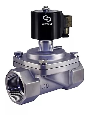 $429.99 • Buy 2  Inch Stainless Zero Differential Electric Solenoid Steam Valve NC 24V AC 