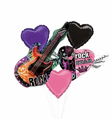 £17.47 • Buy Mayflower Products Rock Star Birthday Party Supplies Rocker Girl Guitar Balloon