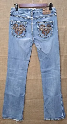 Cowgirl Up Don't Fence Me In Women's Bootcut Rodeo Jeans Size 4 See Photos • $13