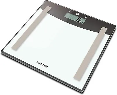 Salter Analyser Bathroom Scale 9137 SVWH3R Premium Glass 180 KG Max  Silver • £20.96