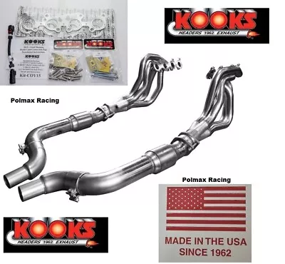 1-7/8 '' Kooks Stainless Headers / Race Catted Mid Pipes 2015-24 Mustang GT 5.0 • $1954.20