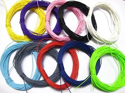 $3.95 • Buy 100 Meters Waxed Polyester Twisted Cord 1mm Macrame String Linen Thread 10 Color