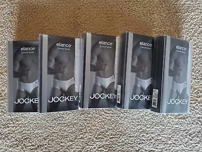 Jockey Men's Elance Poco Brief Medium White 10 Pairs (5 2-Packs) Great Price! • $50