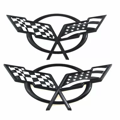 New Front Rear 1997-2004 Chevy Corvette C5 Emblems Badge Black USA Flag Black • $28.89