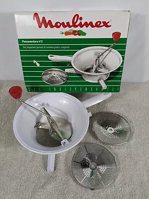 Moulinex Food Vegetable Mill Moulin Legumes No 2 Model 448 2 Blades Made France • $24