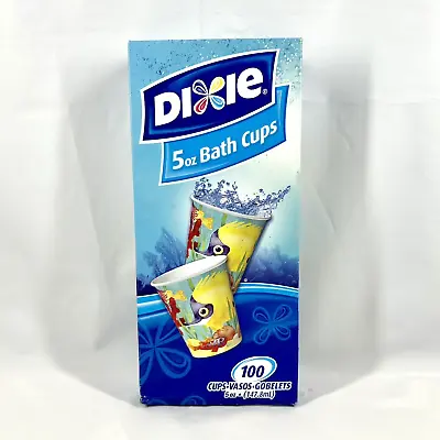 Dixie 5 Oz Bath Cups 100ct Fish Tropical Fantasy Print Sealed UNOPENED Box NOS • $21.99