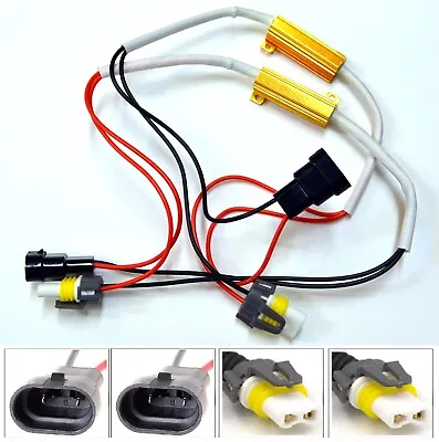 Wire LED Resistor Canceler Error Decoder 9012 HIR2 Head Light Dual Lamp Bulb Fix • $15.20