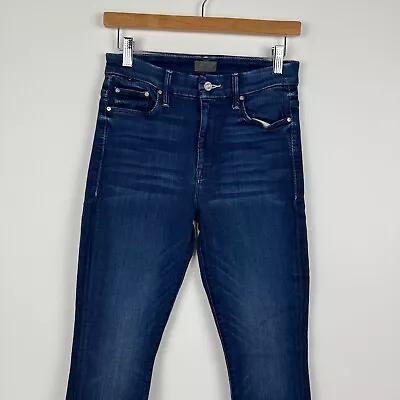 Mother Jeans Denim High Waisted Looker Ankle Fray Tongue And Chic Womens 27 • $55.99