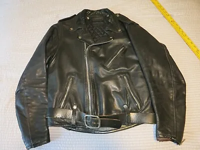 Harley Davidson Original Classic Leather Motorcycle Jacket Size 42 Tall • $149