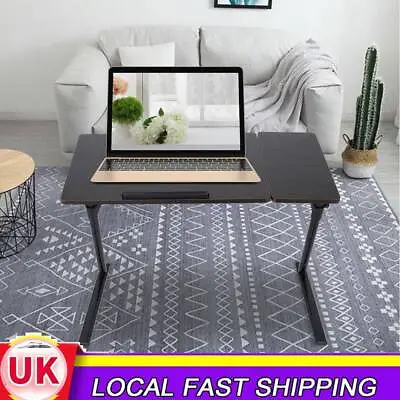 Adjustable Height Portable Laptop Table Trolley Computer Desk Workstation Tray • £29.89