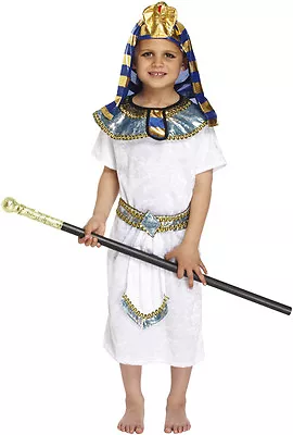£7.99 • Buy Boys Egyptian King Pharaoh Tutankhamun Kids Fancy Dress Outfit Costume 4-12 Year