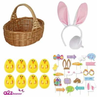 £16.99 • Buy Childs Easter Egg Hunt Set:- 1 X Basket, Bunny Ears & Tail, Signs & Egg Capsules