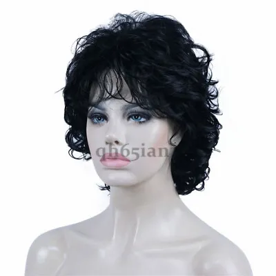 Womens Short Straight Wavy Curly Hair Wig Pixie Cut Bob Ladies Full Wigs Cosplay • $19.68