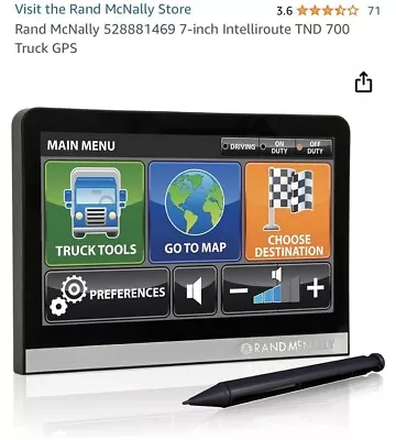 Rand McNally TND700 Truck Gps Unopened In Original Box • $250