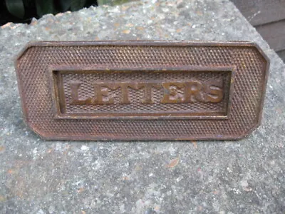 Antique Cast Steel Letter Box.decorative Salvage.house Renovation.small Size. • £29.99