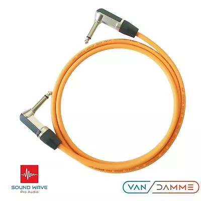 Van Damme Guitar Lead - Pro Cable - 90 Degree Angled Jacks 1m 2m 3m 4m 5m  • £9.99