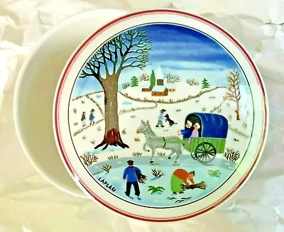 Villeroy & Boch ~  Naif Christmas  Snow Scene ~ Covered Candy Box ~ Mint • $15