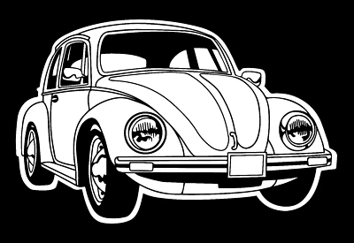 VW Volkswagen Bug Beetle Vinyl Cut Sticker Or Decal. Great For Car Or Laptop!!! • $3.30