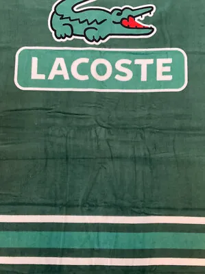 Lacoste ~ Dark Green Beach Towel Crocodile Logos • £33.26