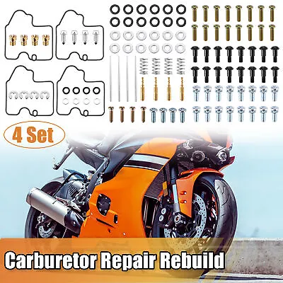 4 Set Motorcycle Carburetor Repair Rebuild Kit For Yamaha YZF R6 600 1999-2002 • $25.49