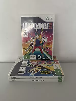 Just Dance 2015 2016 2018 Bundle Wii Game Complete With Manual Free Postage • $44.50