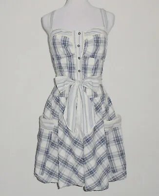 Beautiful Nevenka Tartan Pattern Bubble Hem Dress W'belt Tie Aus 12 • $99.99