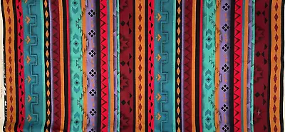 Vintage Cotton Quilt Fabric Southwest Stripes Cranston Print By 1/2 Yard • $5.99