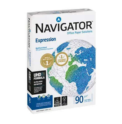 1 Box Premium Navigator Expression 90 Gsm Paper A4  5 Reams  2500 Sheet +24h • £29.75