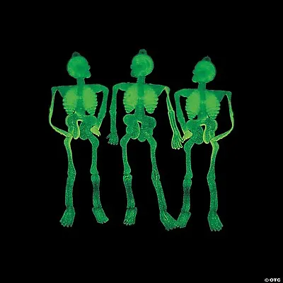 24 Glow In The Dark Skeletons Halloween Haunted House Party Favor Decoration • $6.95