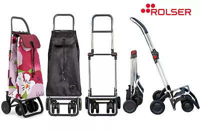 Rolser Pack Tour Premium Folding 6 Wheel Swivel Shopping Trolley With Frame Hook • £125