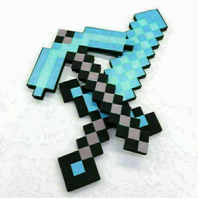 Flourishing Minecraft Blue EVA Foam Diamond Sword & Pickaxe Set Gamer Gift Uk • £12.95