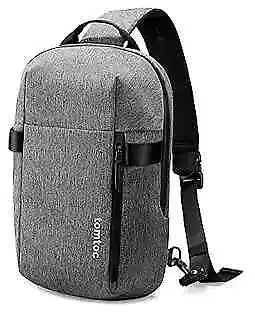  14-inch Compact EDC Sling Bag Unisex Laptop Backpack L/7L Gray • $88.85