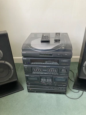 £40 • Buy Sony Retro Hi Fi System Vintage Stereo Integrated Cassette, 5 Cd, Turntable.