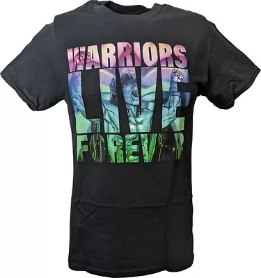 Warriors Live Forever Ultimate Warrior WWE Mens Black T-shirt • $27.99