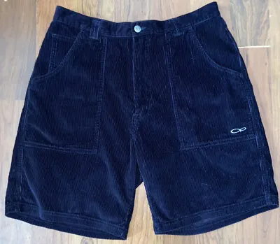 OP Longrider Corduroy Shorts Men Size 34 Blue VTG West Coast Beach Surf Fade • $100