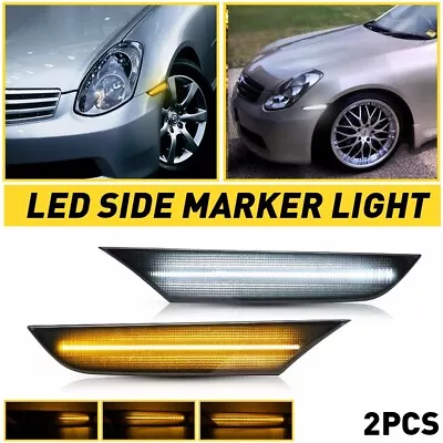 LED Side Marker Signal Lights Switchback Lamps For 2004-06 Infiniti G35 Sedan X • $30.99