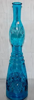 Large Rare Vimax Blue Empoli Italian Genie Bottle Lady Face Figural • $195