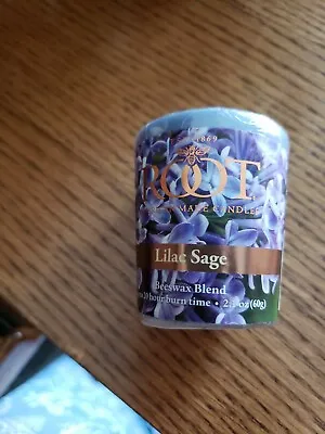 Candle LILAC SAGE - Root Beeswax Blend Votive - 2.1 Oz. Burns 20 Hours  • $1.99