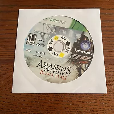 $3.49 • Buy Assassin's Creed IV: Black Flag (Xbox 360, 2013) Disc 1 Only, Tested, Working
