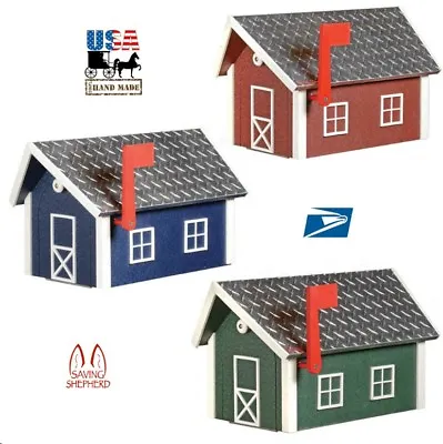 DELUXE DIAMOND PLATE MAILBOX -  Weatherproof 100% Recycled Poly In 14 Colors USA • $269.97