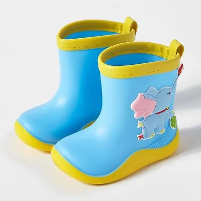 $33.15 • Buy Cute Elephant Cartoon Character Rain Shoes Children's Armadillo Cowboy Boots