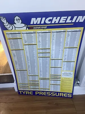 Original Garage Michelin Tyre Pressure Mild Steel Plated Sign • £95