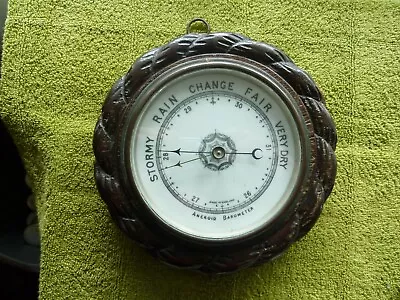 Vintage Android Barometer Wooden Oak - Made In England • £20