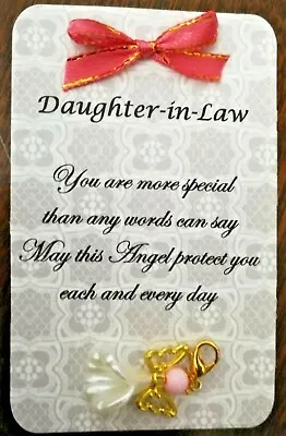 Beautiful Daughter-in-Law Angel Charm With Verse Keepsake Gift  • £3.75