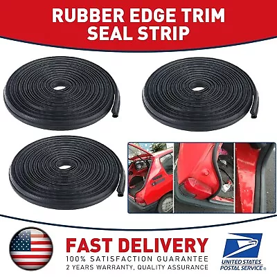 3Roll Universal U Type Car Door Edge Guard Molding Trim Rubber Edge Strip Seal • $55.99