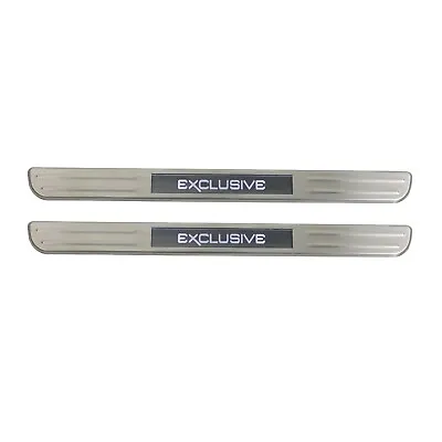 Door Sill Scuff Plate Illuminated For VW EOS Exclusive Steel Silver 2 Pcs • $89.99