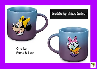 🌴 Disney Parks Minnie Mouse & Daisy Duck Ombre Mug Raised Relief Faces NEW • $19.95